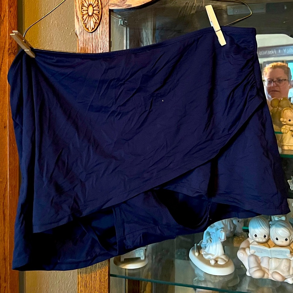Anne Cole Women’s Swim Skirt Size 20 Navy Blue